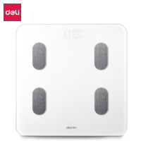 得力(deli)8809/体重秤/健康秤 钢化玻璃面板 白色1台/彩盒