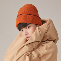 WQMD蕉下松元系列防晒保暖双面针织帽摩卡棕-酒红棕