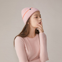 WQMD蕉下松元系列防晒保暖双面针织帽腮红粉-赤橙色