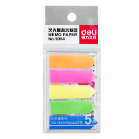 得力 9064 便签指示箭头 标签荧光便笺分类贴纸便利贴 44*12mm 24包/盒(一盒价)