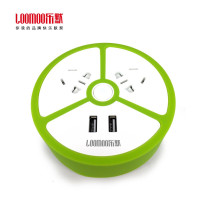 SNWQ乐默花儿排插多功能定时双USB插线板插排LCC-306 颜色随机