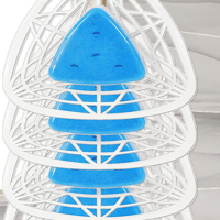 企购优品尿斗除臭香片 男士小便池除臭过滤网 厕所小便斗除味芳香球 小便池香片杀菌消毒 6片装(花瓣透明蓝)