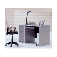 企业定制 办公桌 优质E1级MFC板 桌面25mm厚 带键盘托,带活动主机架 1000*600*750 白枫木