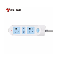 公牛(bull) GN-606插座多功能插排多用插板带线家用排插正品多孔插线板拖线板接线板3插位总控开关 全长1.8米