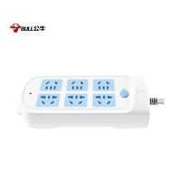 公牛(bull) GN-603 新国标插座插线板插排排插接线板拖线板 6位总控全长3米超功率保护