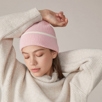 SNWQ蕉下松元系列防晒保暖双面针织帽腮红粉-初白色