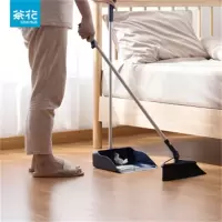茶花(CHAHUA) 茶花扫把软毛扫帚簸箕套装组合畚斗簸箕笤帚扫地 卡其色