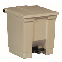 乐柏美 Rubbermaid FG614500BEIG 踏板垃圾桶,68.1L,米色(包装数量 1个)