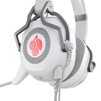 樱桃(Cherry)HC8.2 游戏耳机 7.1环绕音效 头戴式 HD耳麦 电竞耳机 FPS耳机 LOGO灯效 白色