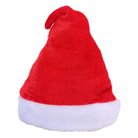 圣诞节派对礼品装饰品圣诞礼物成人儿童短毛绒圣诞帽金丝绒毛绒圣诞帽
