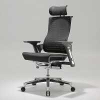 西昊（SIHOO）人体工学电脑椅子 家用办公椅 可升降电竞椅老板椅转椅座椅R1 黑色