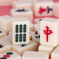 松愉 32mm 144张 牙黄色手搓麻将 小号旅游款 袋装