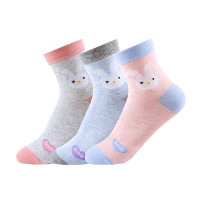 浪莎6双纯棉小兔子女中筒袜全棉女袜长筒袜LF08075-小兔子
