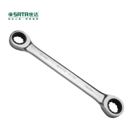 世达(SATA) 公制全抛光双梅花快板8*10MM手动五金维修工具公制英制全抛光双梅花快扳扳子46200