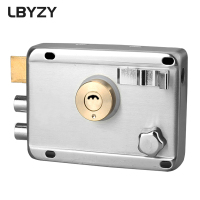 老式防盗门锁通用型 大门木门铁门锁暗锁 防撬防锡纸外装门锁 左边开+有边