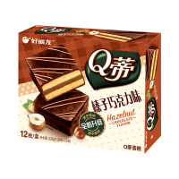 Orion 好丽友 营养早餐点心零食 下午茶 Q蒂榛子巧克力味12枚336g/盒(新老包装随机发放)