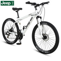 吉普(JEEP)自行车山地车成人双碟刹减震27速26英寸变速越野中学生代步男女公路单车-钢琴白