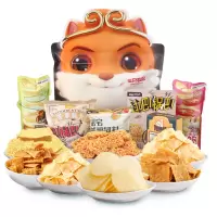 三只松鼠 噼里啪啦大礼包节日送礼饼干膨化网红休闲食品 501g/袋