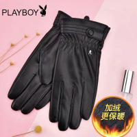 女士皮手套秋冬季骑行摩托车防寒保暖加绒加厚