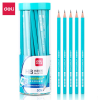 得力(deli)50支HB铅笔 儿童六角杆抑菌铅笔 学生书写绘图素描铅笔 58195
