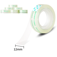 得力 透明胶带 迷你高粘性不易断学生文具透明小胶纸 12mm*18m 30029/5个