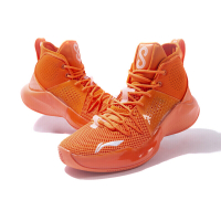李宁篮球鞋男鞋夏季新款音速8VIII男子回弹高帮篮球专业比赛鞋 萝卜橙-5 41