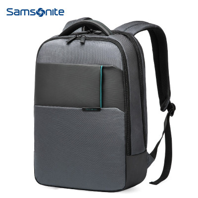 新秀丽(Samsonite)双肩电脑包背包书包旅行包苹果笔记本MacBook15.6英寸灰色