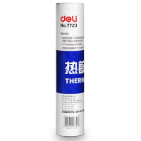 得力(deli)210mm*20m 1卷装 55g 热敏传真纸7723