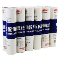 得力(deli)216mm*30码 12卷/箱 55g 热敏传真纸7725(西藏国策)
