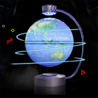 永锜磁悬浮地球仪浅蓝球6寸中英文
