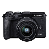 佳能(Canon)EOS M6 Mark II M6二代 微单相机 数码相机 黑色套机(15-45 微单镜头)单位:台