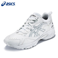 亚瑟士 ASICS GEL-100TR男女复古时尚运动休闲鞋情侣鞋1023A012-101 白色/银色 43.5