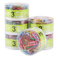 晨光(M&G)文具3#彩色防锈回形针 精品金属曲别针 办公用品 160枚/盒 6盒装ABS92795*2