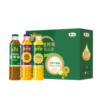 中粮福临门营养油礼盒葵花籽油玉米油组合食用油1.8L*2瓶装 10套起发 量少不发货