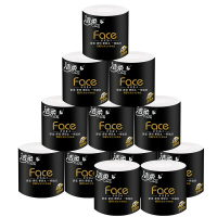 洁柔Face(黑色)140克4层卷纸卫生纸(10+2卷装)