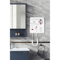 企购优品康夫酒店宾馆专用壁挂式浴室卫生间家用风筒挂墙式免打孔电吹风机