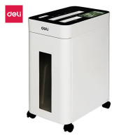 得力 9924 碎纸机电动大功率小型办公静音文件粉碎机 白色