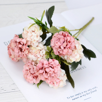 仙爱你 粉色克拉球菊仿真花束假花绢花艺摆件客厅装饰品书房餐桌电视柜摆设创意家居欧式