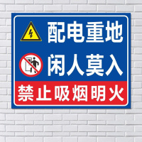 艾松 配电重地闲人莫入 电力安全标示牌