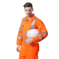 博迪嘉 Bodyguard Workwear GN620-XL 荧光橘红涤棉连衣裤 (西藏国策)