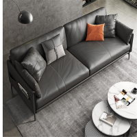 中亿意式简约办公家用商务沙发四人位