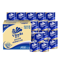 维达（Vinda）卷纸 蓝色经典4层200g卫生纸巾*27卷 整箱销售 单位：箱