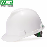 梅思安 VGard ABS标准型安全帽一指键帽衬针织吸汗带D型下颏带 10146506白色