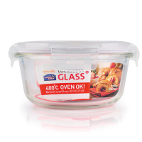 乐扣耐热玻璃小圆形保鲜盒380ML/LLG821FU