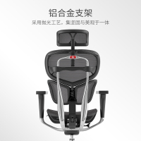 西昊（SIHOO）人体工学电脑椅子 老板椅家用办公椅全网布 自动调节蝶翼腰靠 立体包裹 A7 黑框黑网