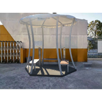 钢质吸烟亭 长*宽*高:3000*3500*2800mm