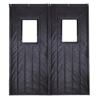 PU棉门帘定制 冬季棉门帘保暖防风隔断加厚防寒商用pu银色4层棉企业定制 企业定制不支持零售