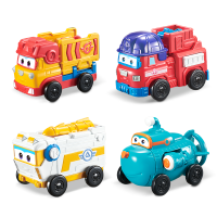 奥迪双钻超级飞侠9迷你变形机器人男孩女孩玩具儿童礼物超级飞侠趣味车四只装740192