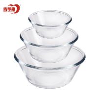 青苹果玻璃餐具泡面碗 餐盘沙拉碗 水果碗