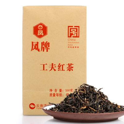 凤牌红茶 中华老字号 云南凤庆滇红茶特级工夫红茶500g